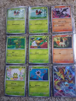 Pokemon Stellar Crown Reverse Holo + Holo Lot (185) Cards Mint some Duplicates - Image 1