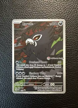 Pokemon TCG Zarude 088 Pokemon Center Promo Card Pitch Black LP Edge Lift - Image 1