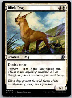 Blink Dog 3 Uncommon Adventures in the Forgotten Realms Magic: The Gathering NM - Image 1