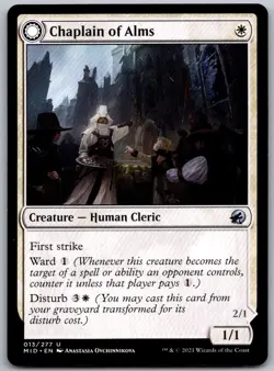 Chaplain of Alms 13 Uncommon Innistrad: Midnight Hunt Magic: The Gathering NM - Image 1