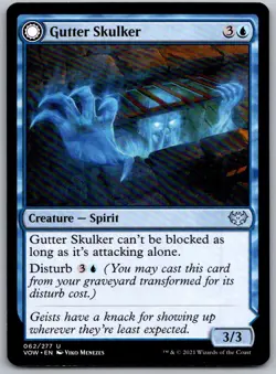 Gutter Skulker 62 Uncommon Innistrad: Crimson Vow Magic: The Gathering Near Mint - Image 1