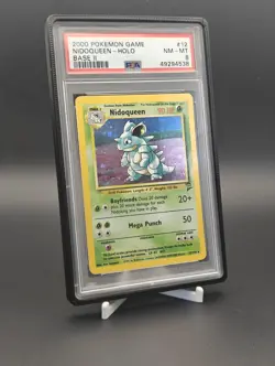 Pokemon 2000 Pokemon Game Base Ii #12 Nidoqueen-Holo Base Ii PSA 8 - Image 1