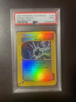 PSA 9 Energy Switch Reverse Holo - 120/147 - Aquapolis - Pokemon - Image 1