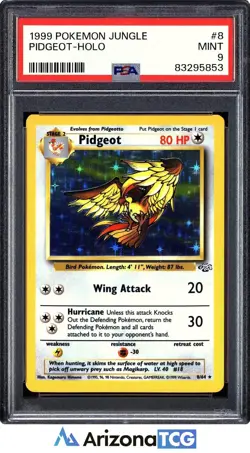 Pokemon 1999 Pidgeot 8/64 Holo Jungle PSA 9 - Image 1