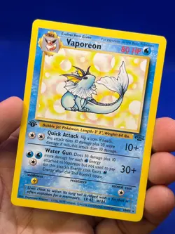Vintage Pokemon WoTC Jungle 1st Edition Vaporeon 28/64 Regular Rare LP - Image 2