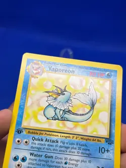 Vintage Pokemon WoTC Jungle 1st Edition Vaporeon 28/64 Regular Rare LP - Image 3
