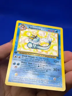 Vintage Pokemon WoTC Jungle 1st Edition Vaporeon 28/64 Regular Rare LP - Image 5