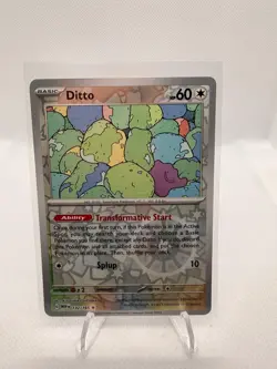 Ditto 132/165 Rare 151 Pokemon Reverse Holo Near Mint - Image 1