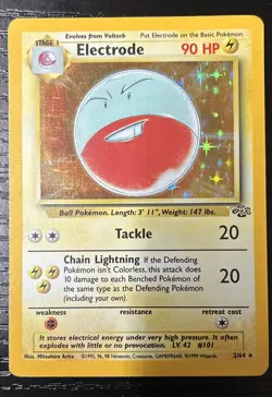 Pokemon TCG Electrode Jungle 2/64 Holo Unlimited Holo Rare - Image 1