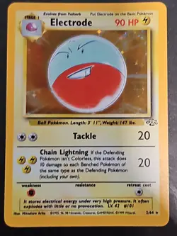 Pokemon TCG Electrode Jungle 2/64 Holo Unlimited Holo Rare - Image 3