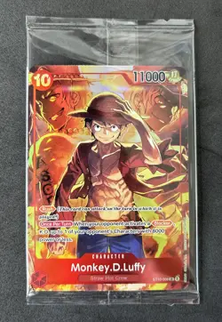 Sealed Promo Card One Piece TCG Treasure Booster Monkey D Luffy ST10-006 SR New - Image 1