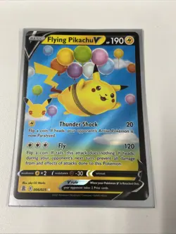 Pokemon TCG Flying Pikachu v Celebrations Holo Ultra Rare Card 006/025 - Image 1