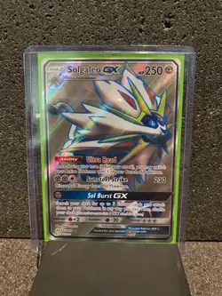 Pokemon TCG Solgaleo GX fullart Sun & Moon Base Set Holo - Image 1