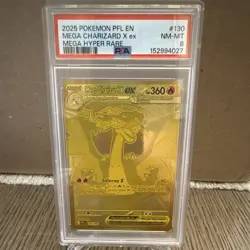 The Pokemon Company Mega Charizard X EX 130/094 Me02 EN Holo PSA 8 2025 - Image 1