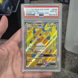 Nintendo Pokemon TCG SM Black Star Promo Raichu GX SM90 Holo PSA 10 (2017) - Image 1