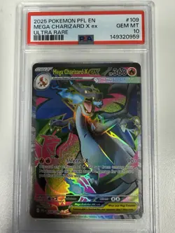 Pokemon Mega Charizard X ex 109/094 Phantasmal Flames Ultra Rare PSA 10 Gem Mint - Image 1