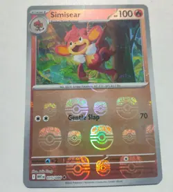 Pokemon TCG Reverse Holo Masterball Simisear 015/086 White Flare - Image 1