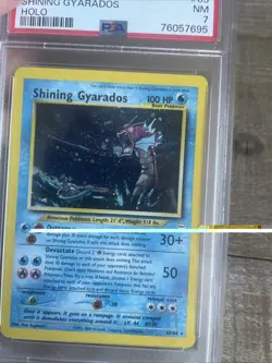 Pokemon TCG Shining Gyarados Double Holo Neo Revelation 65/64 PSA 7 Swirl - Image 3