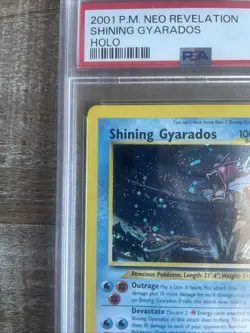 Pokemon TCG Shining Gyarados Double Holo Neo Revelation 65/64 PSA 7 Swirl - Image 4