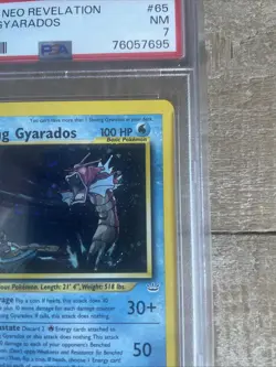 Pokemon TCG Shining Gyarados Double Holo Neo Revelation 65/64 PSA 7 Swirl - Image 5
