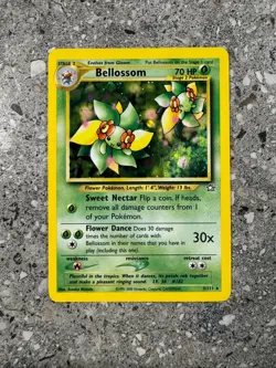 Pokemon TCG Cards Bellossom 3/111 Neo Genesis Holo Rare NM * SWIRL * - Image 1
