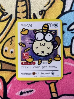Pluto Coco Mini Card - Meow (Meowth) #14 - Drawn by thepokemonadvocate - Image 1