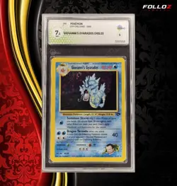 CARTA POKEMON GIOVANNI'S GYARADOS 5/132 ENG GRAAD 7.5 TCG CARD GYM CHALLENGE - Image 1