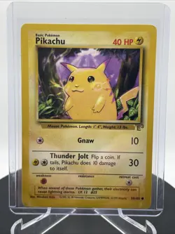 Pikachu (YELLOW CHEEKS) - 58/102 - Pokemon E3 Promo Card Excellent - Image 1