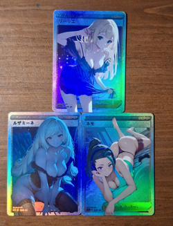 Goddess Story Pokemon Waifu Trainer Card Bundle featuring Lillie, Lusamine, - Image 1