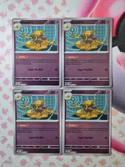Pokemon Card - Reverse Holo - Kadabra - 055/132 - ×4 - Mega Evolution - Playset - Image 1