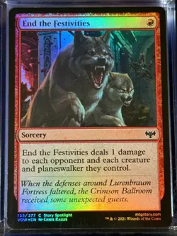 End the Festivities VOW 155 Innistrad: Crimson Vow Magic MTG Card Common FOIL NM - Image 1