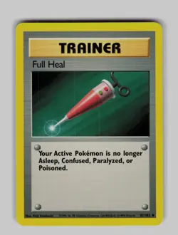 Full Heal 82/102 Uncommon Base Set Unlimited Pokemon Moderately Played - Image 1