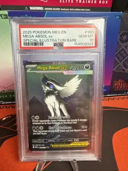 2025 Pokemon Mega Evolution #180/132 Mega Absol Ex Spec Illustration Rare PSA 10 - Image 1