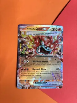 Pokemon TCG Hearthflame Mask Ogerpon EX #17 Prismatic Evolutions Double Rare M - Image 1