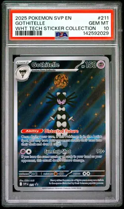 PSA 10 Gothitelle SVP 211 Svp Black Star Promo WHITE FLARE TECH STICKER - Image 1