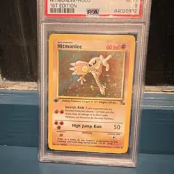 Pokemon TCG Hitmonlee Fossil Holo 1st Edition 7/62 PSA 9 1999 - Image 4