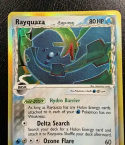 Pokemon TCG Rayquaza (Delta Species) 16/110 Ex Holon Phantoms Holo Rare LP - Image 2