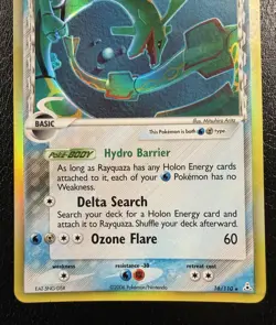 Pokemon TCG Rayquaza (Delta Species) 16/110 Ex Holon Phantoms Holo Rare LP - Image 3