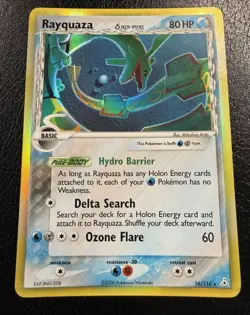 Pokemon TCG Rayquaza (Delta Species) 16/110 Ex Holon Phantoms Holo Rare LP - Image 4