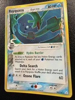 Pokemon TCG Rayquaza (Delta Species) 16/110 Ex Holon Phantoms Holo Rare LP - Image 5