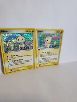 VINTAGE 2005 POKEMON MINUN #41/107 & PLUSLE #44/107 EX DEOXYS STAMPED!!! -NM/LP - Image 1