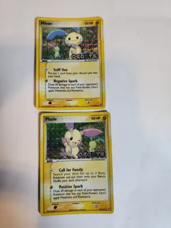 VINTAGE 2005 POKEMON MINUN #41/107 & PLUSLE #44/107 EX DEOXYS STAMPED!!! -NM/LP - Image 2