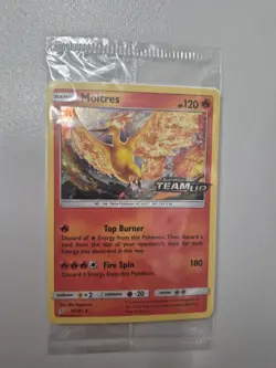 Pokemon Moltres TCG Sun Moon Team Up 19/181 Stamped Promo, Sealed - Image 1