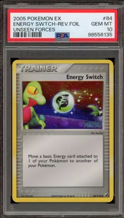 Pokemon Energy Switch EX Unseen Forces Reverse Holo #84 PSA 10 Gem Mint - Image 1