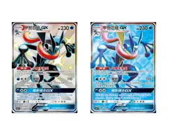 Pokemon TCGS Chinese 2-Card Greninja GX csm1cc 194+172/151 SSR Hidden Fates Holo - Image 1