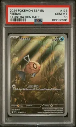 Pokemon 2024 Feebas 198/191 Full Art IR Surging Sparks GEM MINT PSA 10 - Image 1