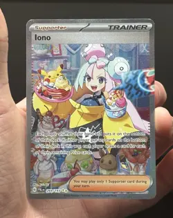 Pokemon TCG Iono 269/193 Full Art Holo Trainer NM/M - Image 1