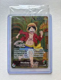 Carte One Piece – Monkey D. Luffy OP13-001 – Musee Grevin Paris Promo - Image 1