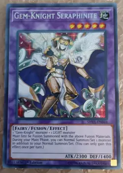 Yu-Gi-Oh Card - SHVA-EN048 - GEM-KNIGHT SERAPHINITE (secret rare holo) - NM/Mint - Image 1