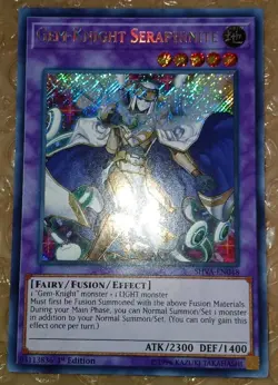 Yu-Gi-Oh Card - SHVA-EN048 - GEM-KNIGHT SERAPHINITE (secret rare holo) - NM/Mint - Image 2